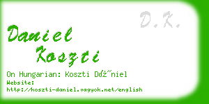 daniel koszti business card